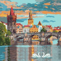 Купить Вечерняя Прага Цифровая картина раскраска  в Украине