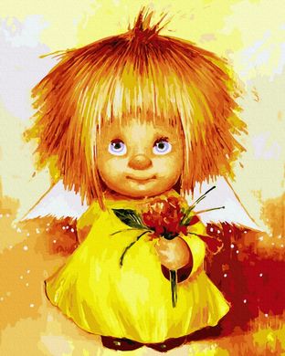 Купити Сонячний ангел з квіткою Картина за номерами 40 х 50 см  в Україні