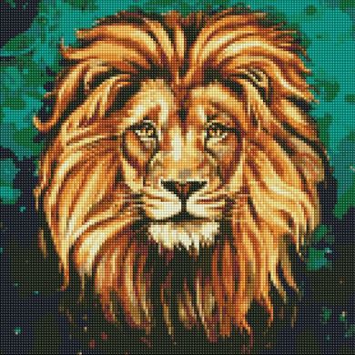 Купити Розкішний лев Мозаїчна картина за номерами 40х40 см  в Україні