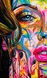 Девушка в красках Набор для алмазной мозаики 30х50см На подрамнике, Да, 30 x 50 см