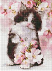 Купить Пушистый котенок Мозаичная картина по номерам 30х40 см  в Украине