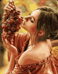 Купить Набор для рисования по номерам (без коробки) Девушка с виноградом  в Украине