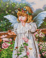 Купить Набор алмазной мозаики 40х50 Очаровательный ангелочек  в Украине