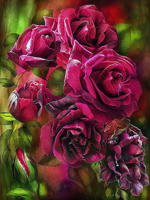 Купить Удивительные розы Набор для картины алмазной мозаикой (без подрамника)  в Украине