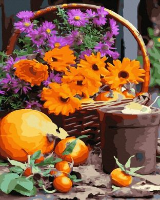 Купити Квіти у корзині Розфарбування по номерах  в Україні