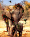 Слониха со слоненком Алмазная мозаика На Подрамнике, квадратные камни 40х50см, Да, 40 x 50 см