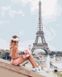 Жаркий парижский день. Цифровая картина по номерам (без коробки), Без коробки, 40 х 50 см