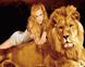 Под защитой льва Алмазная картина раскраска 40 х 50 см, Без коробки, 40 х 50 см