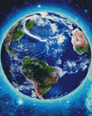Купити Планета Земля Алмазна мозаїка На підрамнику, круглі камінці  в Україні