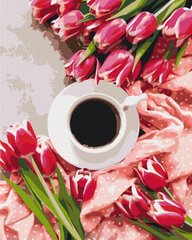Купить Кофейная весна Картина антистресс по номерам на подрамнике  в Украине