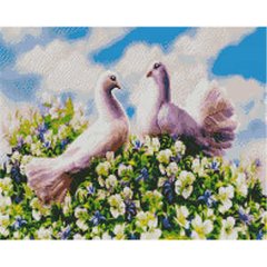 Купить Алмазная мозаика 40х50 см квадратными камушками Любовь голубей  в Украине