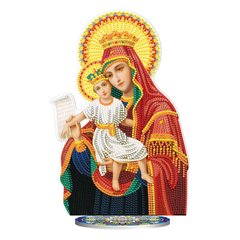 Набор для алмазной мозаики Икона Богородица на подставке (пластиковая основа), 30 x 30 см
