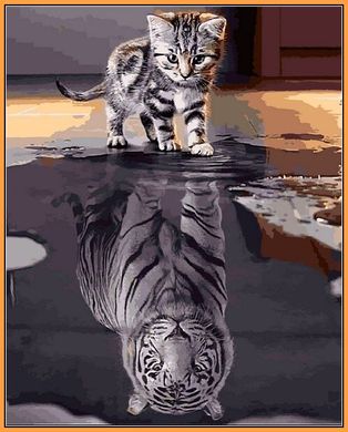 Купить Набор для рисования картины по номерам Премиум качества Душа тигра  в Украине