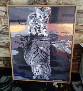 Купити Набір для малювання картини за номерами Преміум якості Душа тигра  в Україні