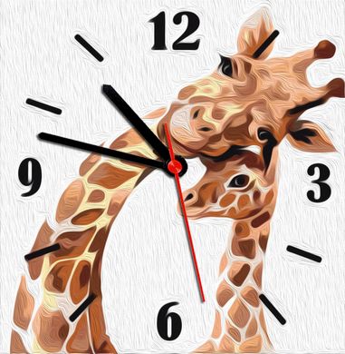 Купити Картина за номерами Годинник Жирафи  в Україні