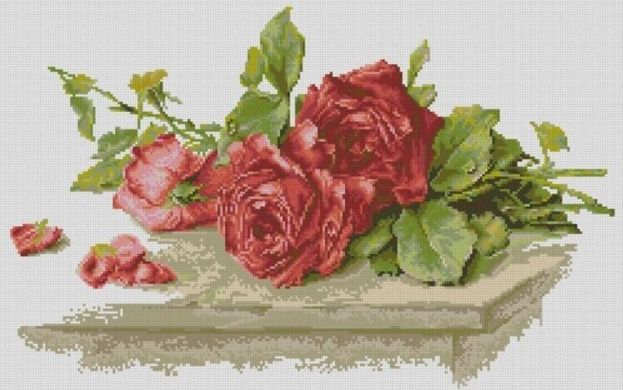 Купить Красные розы Картина алмазами по номерам  в Украине