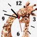 Картина за номерами Годинник Жирафи, Без коробки, 30 x 30 см