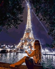 Купити Романтика вечірнього Парижа Полотно для малювання по цифрам  в Україні