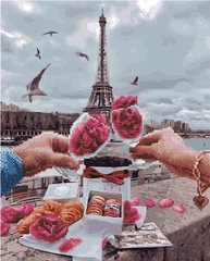 Купити Побачення в Парижі Алмазна картина розфарбування 40 х 50 см  в Україні