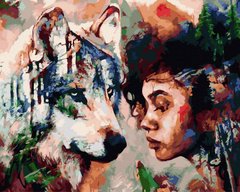 Купити Картина за номерами без коробки Тотем вовка  в Україні