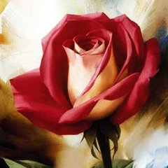 Купити Червона троянда. Набір для алмазної вишивки квадратними камінчиками.  в Україні