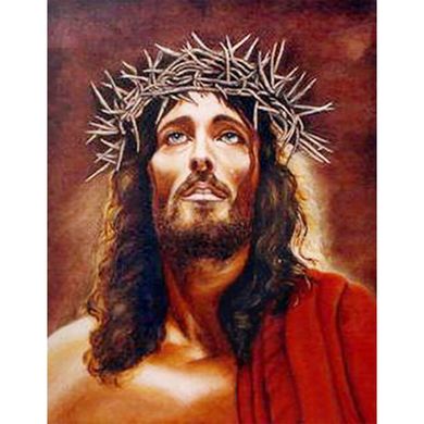 Купити Набір для алмазної мозаїки Ісус із терновою короною в розмірі 40х50 см без підрамника  в Україні