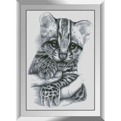 Купити Бенгальське кошеня Набір для алмазної вишивки з повним закладенням квадратними каменями  в Україні