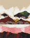 Багровые горы Картина антистресс по номерам на подрамнике, Без коробки, 40 х 50 см