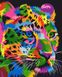Картина по номерам без коробки Радужный леопард, Без коробки, 40 х 50 см
