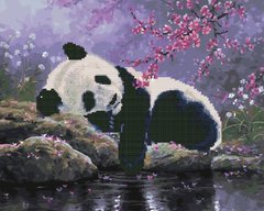 Купить Панда на озере Алмазная картина раскраска 40 х 50 см  в Украине
