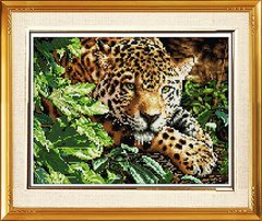 Купить 30090 Леопард на отдыхе Набор алмазной живописи  в Украине