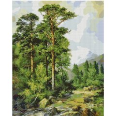Купити Ліс у горах 30х40 см (KB086) Набір для творчості алмазна картина  в Україні