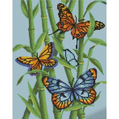 Купить Метелики на стеблях 30х40 см (KB036) Набір для творчості алмазна картина  в Украине
