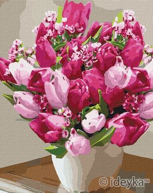Купити Яскраві тюльпани Розфарбовування антистрес по цифрам  в Україні