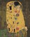 Поцелуй. Густав Климт Холст для рисования по цифрам без коробки, Без коробки, 40 х 50 см