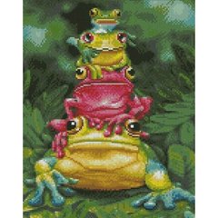 Купити Четвірка жабенят 30х40 см (KB031) Набір для творчості алмазна картина  в Україні