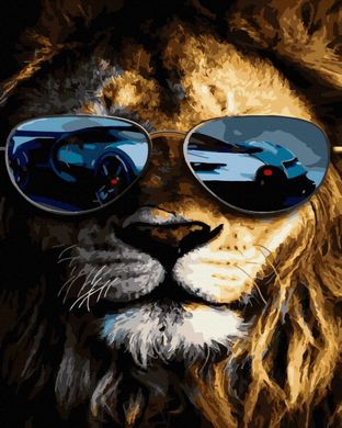 Купити Лев в окулярах Розфарбування по номерах  в Україні