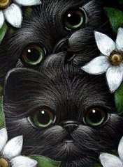 Купити Алмазна вишивка Зеленоокі кошенята  в Україні