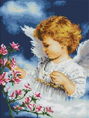 Купити Алмазна мозаїка 30х40 Ангелочок дівчинка  в Україні