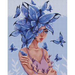 Купить Мысли-бабочки с голограммными стразами (АВ) ©lien_illustration Мозаичная картина по номерам 40х50 см  в Украине