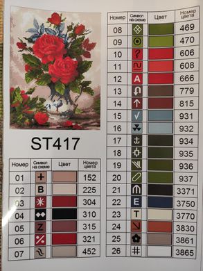 Купити Набір алмазної мозаїки 30х40см Букет червоних троянд  в Україні