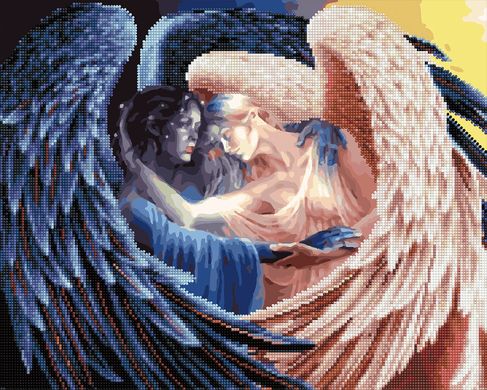 Купити Обійми ангела Алмазна картина розфарбування 40 х 50 см  в Україні