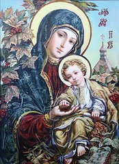 Купить Икона Богородица Спаси и Помилуй Картина алмазная мозаика по номерам  в Украине