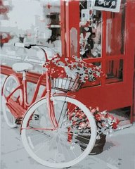 Купити Набір для малювання за номерами (без коробки) Велосипед з квітами  в Україні