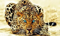 Купити Алмазна вишивка Вогняний леопард  в Україні