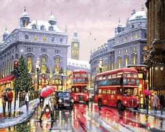 Купить Рождественский Лондон. Набор для алмазной вышивки квадратными камушками  в Украине