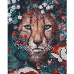 Купить Алмазная мозаика 40х50 см квадратными камушками Взгляд леопарда  в Украине