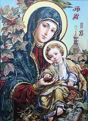 Купити Ікона Богородиця Спаси і помилуй Картина алмазна мозаїка за номерами  в Україні