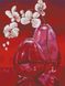 Красный натюрморт (орхидеи) Набор для алмазной вышивки с полной закладкой квадратными камнями, Нет