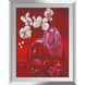 Красный натюрморт (орхидеи) Набор для алмазной вышивки с полной закладкой квадратными камнями, Нет